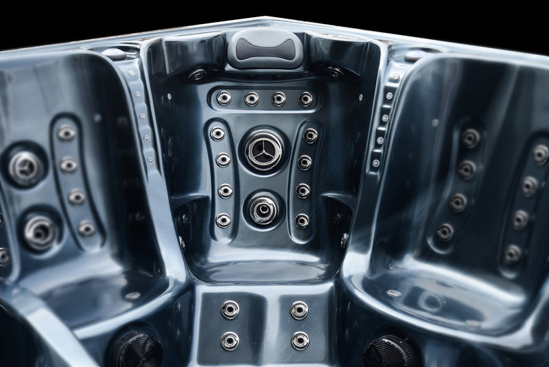 Spa Solutions Whirlpools Whirlpool Titanium Black Silver 2023