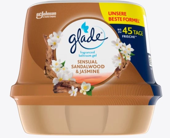 Glade Gel Air Faiilles 180G Sandale sensuelle de salle de bain et jasmin