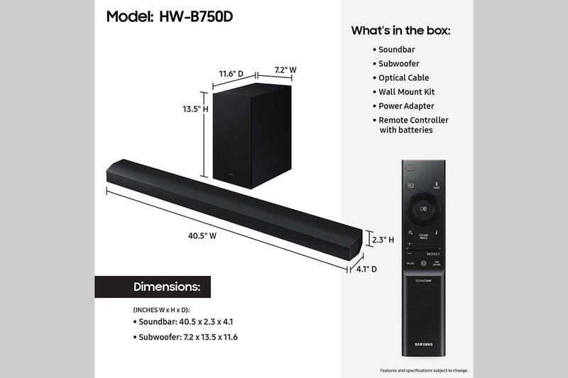 SAMSUNG Soundbar HW-B750D (2024)