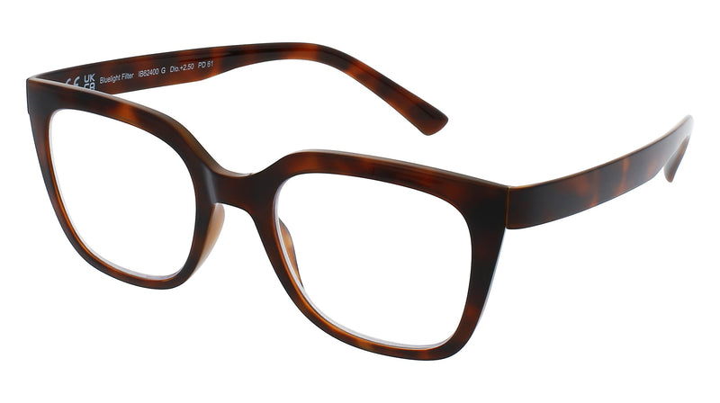 INVU Lesebrille mit Blaulichtfilter-Gläsern mit Etui Bradbury IB62400G