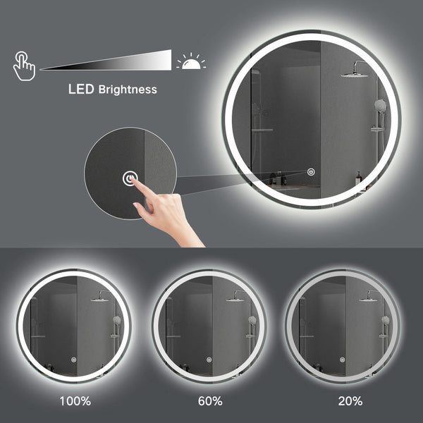 Spa Solutions LED Spiegel Mirrora mit Dimm Funktion 60 cm