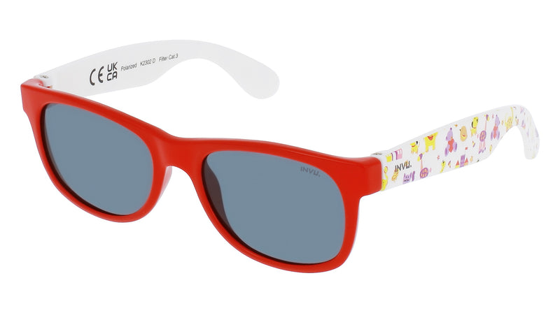 INVU Sonnenbrille Polarisiert für Kinder mit Etui Venus (1-3) K2302D