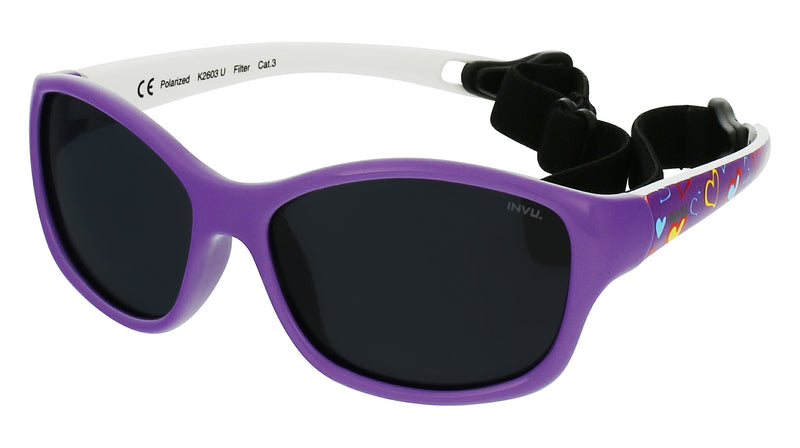 INVU Sonnenbrille Polarisiert für Kinder mit Etui Sapphire (1-3) K2603T