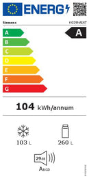 Siemens Cooling / Freezer Combination Fridge-Fridge-Fridge-Freezer con congelatore in fondo