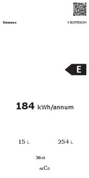 Siemens refrigerator fridge