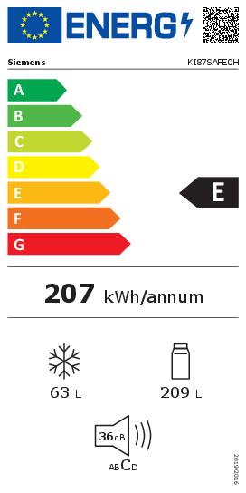 SIEMENS Kühl- / Gefrierkombination iQ500, Einbau-Kühl-Gefrier-Kombination, 177.2 x 55.8 cm, Flachscharnier