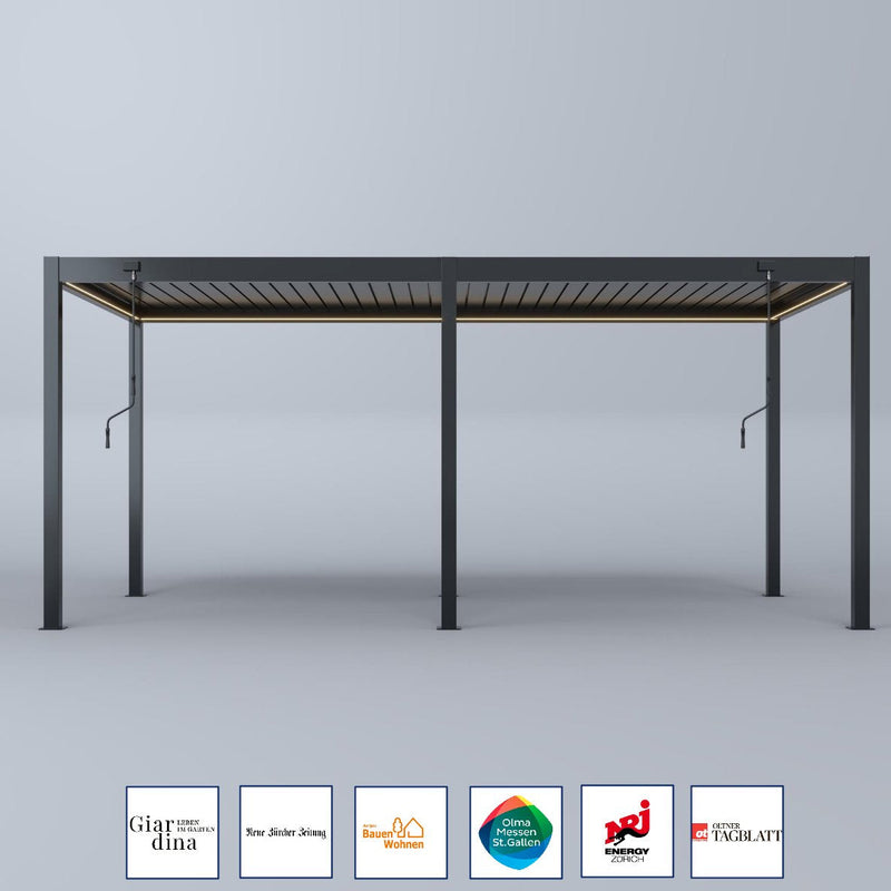 Spa Solutions Sky Pergola Skylite Eco Aluminium Pergola LED 3M x 6M