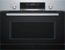 Bosch built -in stove/oven series 6, installation compact microwave with steam function, 60 x 45 cm, stainless steel