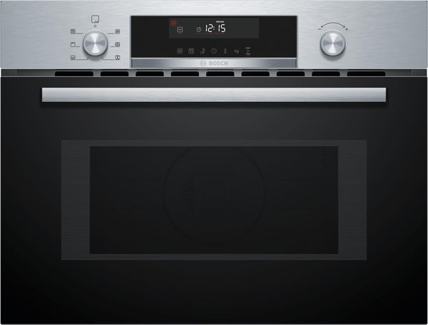 Bosch Microwave Series 6, Microonde di installazione con aria calda, 60 x 45 cm, acciaio inossidabile