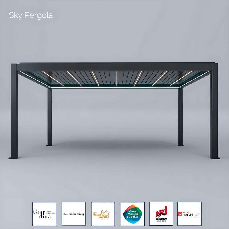 SOLUZIONI SPA Sky Pergola Skymax Ultra Alluminio pergola LED 4M X 6M MOTORIZZATO