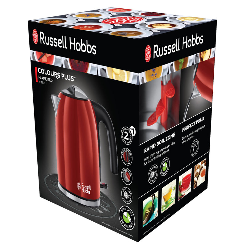 RUSSELL HOBBS Wasserkocher 20412-70 Colours Plus+ Flame Red