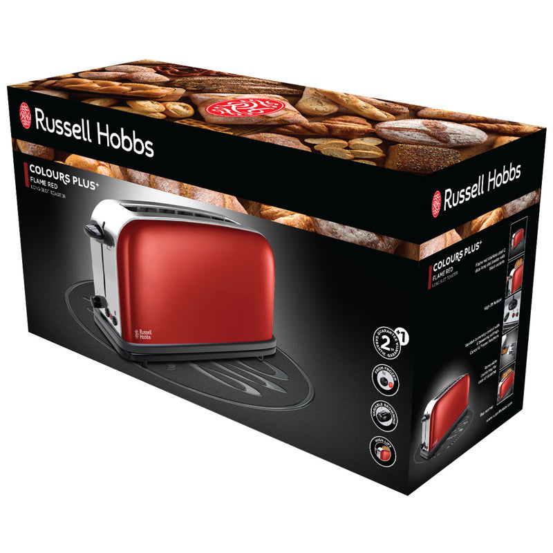 RUSSELL HOBBS Toaster 21391-56 Colours Plus+ Langschlitz-Flame Red