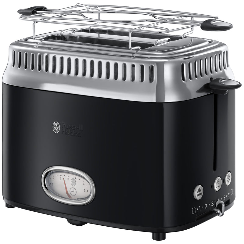 RUSSELL HOBBS Toaster 21681-56 Retro Classic Noir Kompakt-