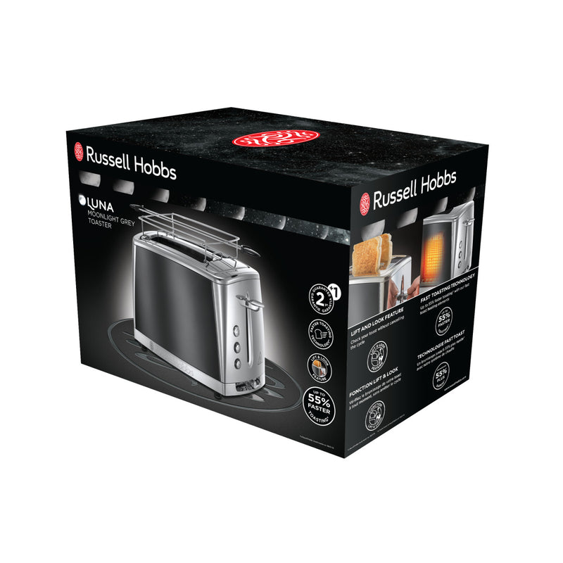 RUSSELL HOBBS Toaster 23221-56 Luna Moonlight grau Kompakt-