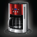 RUSSELL HOBBS Kaffeemaschine 23240-56 Luna Solar Red Digitale Glas Kaffeemaschiene