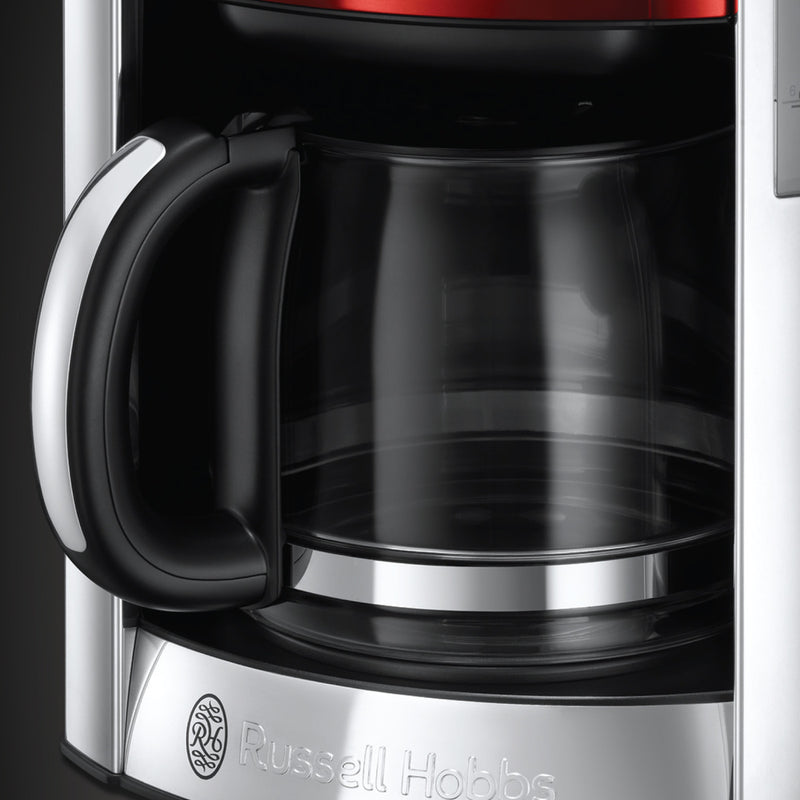 RUSSELL HOBBS Kaffeemaschine 23240-56 Luna Solar Red Digitale Glas Kaffeemaschiene