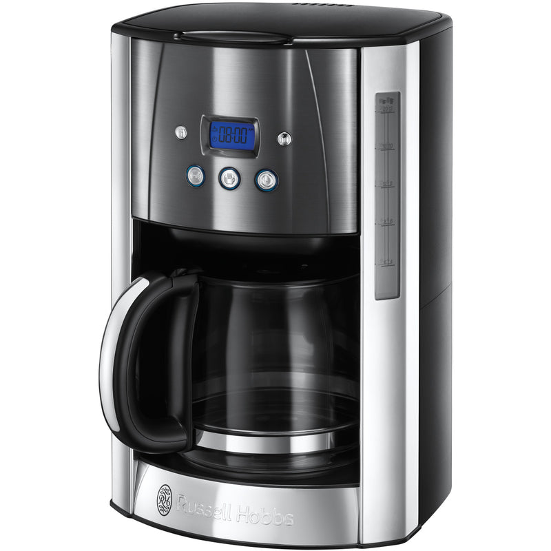 RUSSELL HOBBS Kaffeemaschine 23241-56 Luna Moonlight Grey Digital Glas Kaffeemaschiene