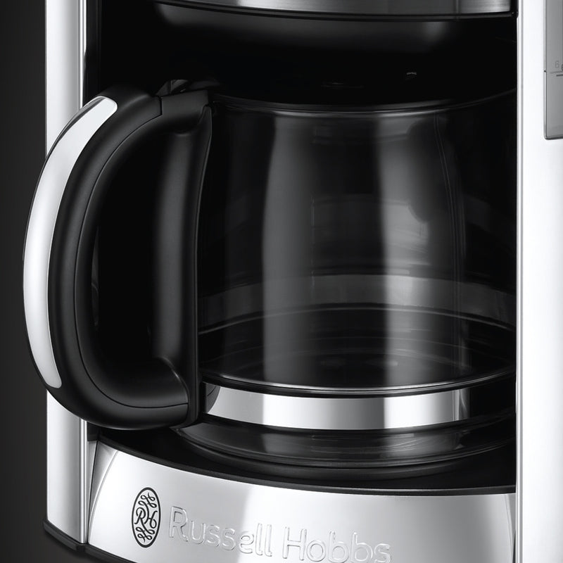 RUSSELL HOBBS Kaffeemaschine 23241-56 Luna Moonlight Grey Digital Glas Kaffeemaschiene