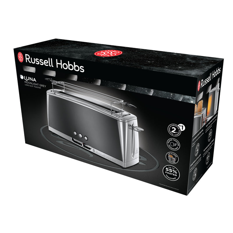 RUSSELL HOBBS Toaster 23251-56 Luna Moonlight grau Langschlitz-