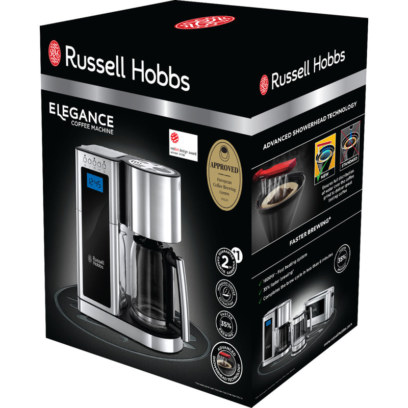 RUSSELL HOBBS Kaffeemaschine 23370-56 Elegance Digitale Glas-