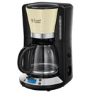 RUSSELL HOBBS Kaffeemaschine 24033-56 Colours Plus+ Digital Glas Classic Cream