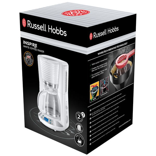 RUSSELL HOBBS Kaffeemaschine 24390-56 Inspire White Glas-