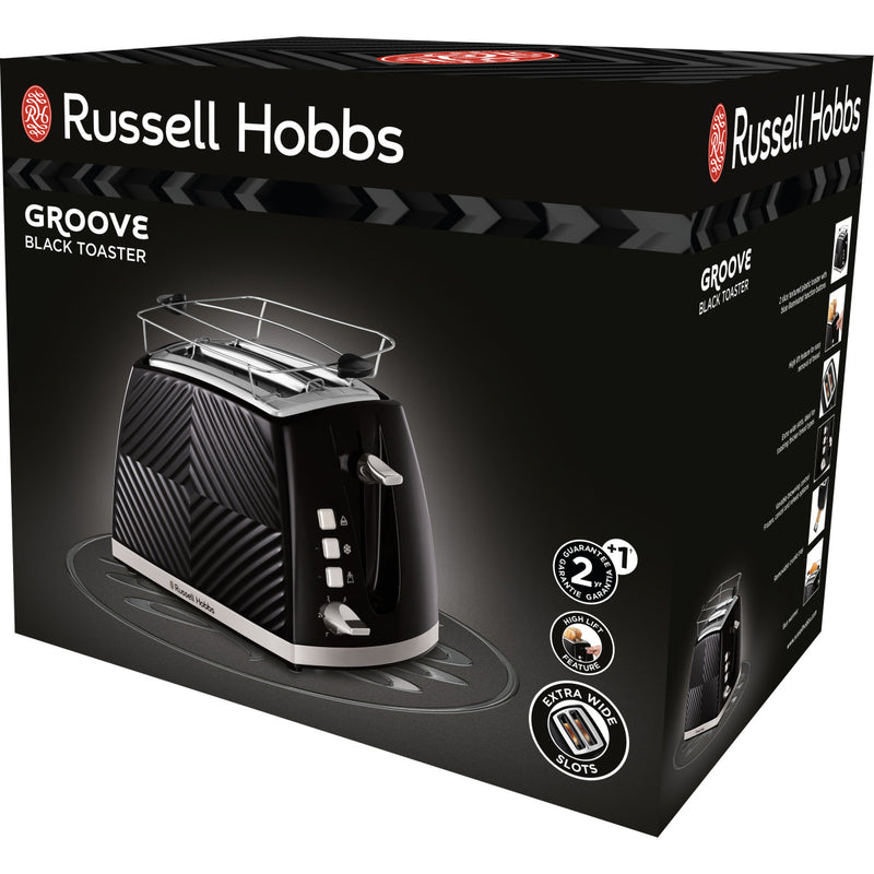 RUSSELL HOBBS Toaster 26390-56 Groove  2S schwarz