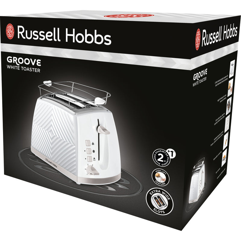 RUSSELL HOBBS Toaster 26391-56 Groove  2S weiss