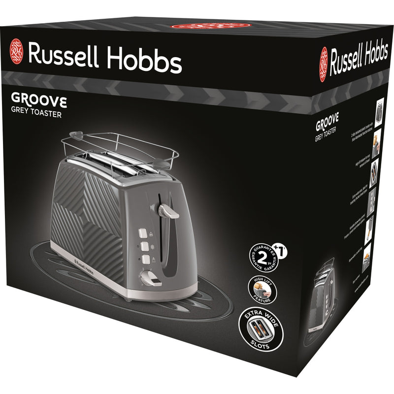 RUSSELL HOBBS Toaster 26392-56 Groove  2S grau