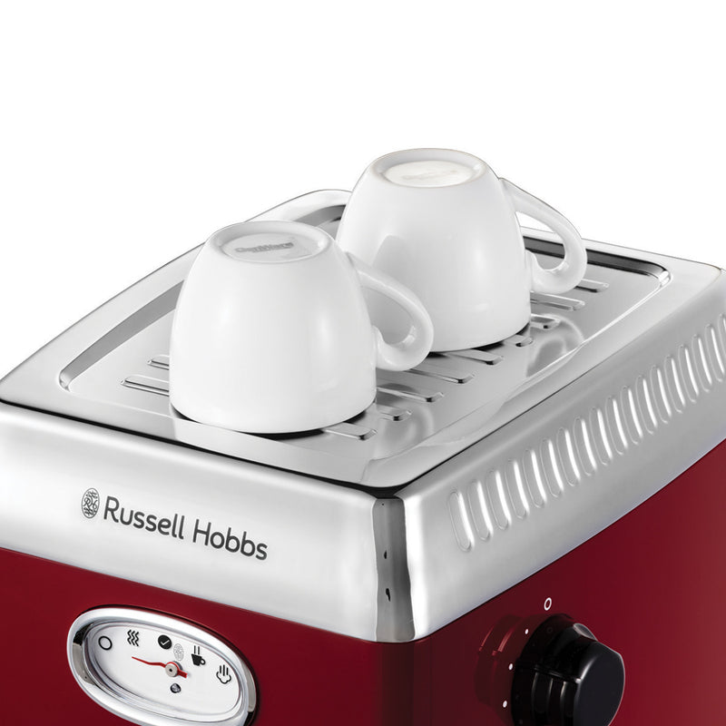 RUSSELL HOBBS Kaffeemaschine 28250-56 Retro Red Espresso Maker