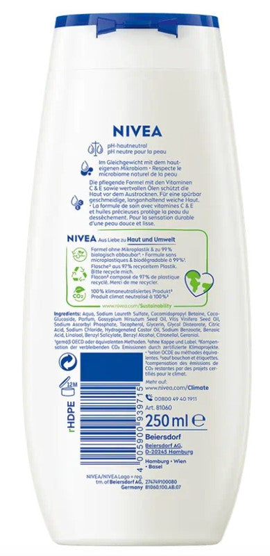 Nivea Duschgel 250ml Cashmere und Cottonseed Oil