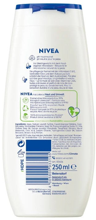 Nivea Duschgel 250ml Coconut und Jojoba Oil