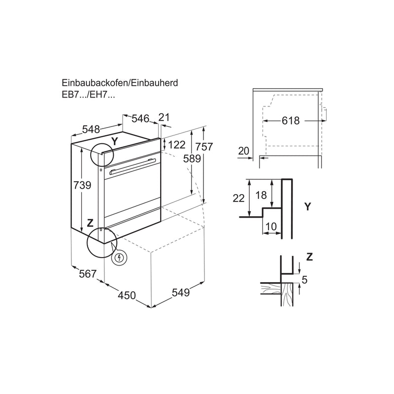 Electrolux Backofen EB7L4CN