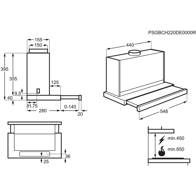 Electrolux Dunstabzugshaube DAL5536CN