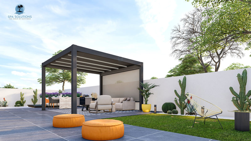 SOLUZIONI SPA Sky Pergola Skymax Ultra Alluminio pergola LED 4M X 4M MOTORIZZATO