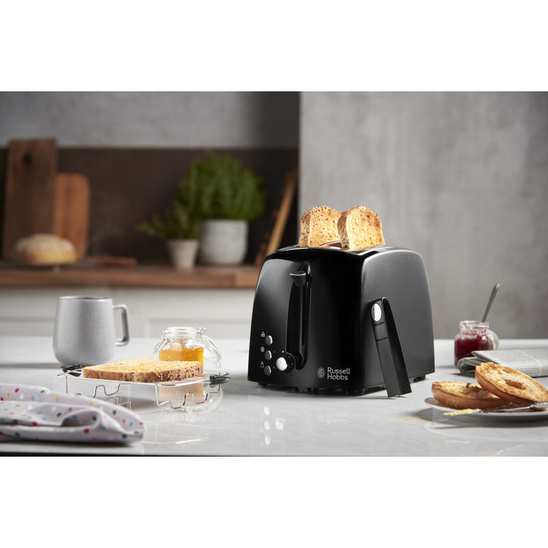 RUSSELL HOBBS Toaster 22601-56 Textures Plus schwarz