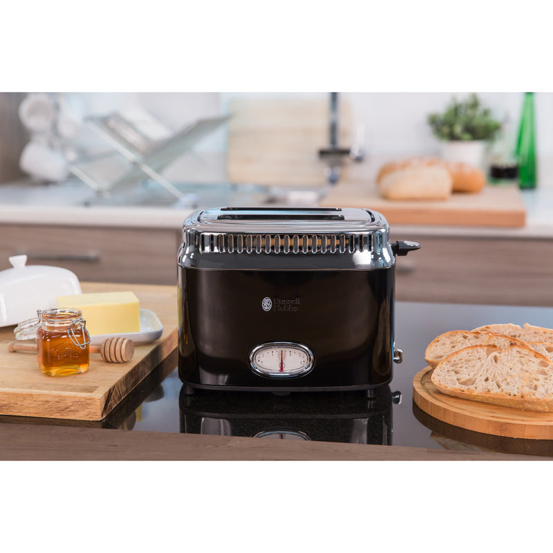 RUSSELL HOBBS Toaster 21681-56 Retro Classic Noir Kompakt-