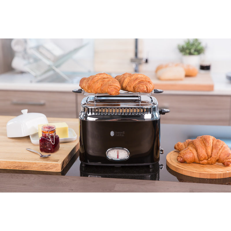 RUSSELL HOBBS Toaster 21681-56 Retro Classic Noir Kompakt-