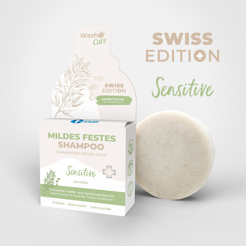 Shampooing de washo solide, sensible - suisse fabriqué