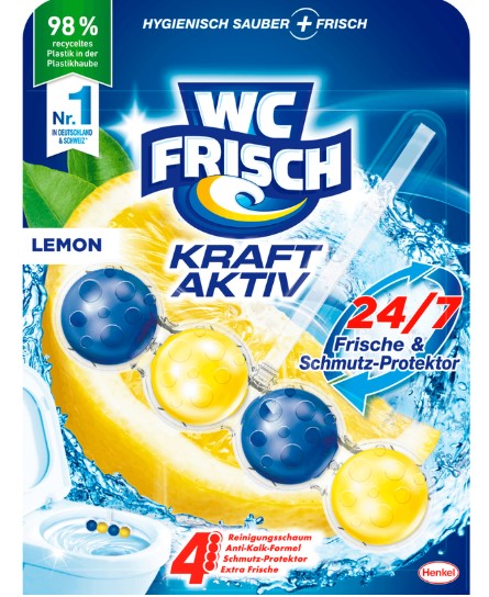 WC Frisch WC-Duftspüler Kraft Aktiv 4x50g Lemon