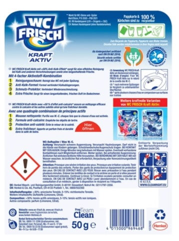 WC Frisch WC-Duftspüler Kraft Aktiv 4x50g Lemon und Frische Brise