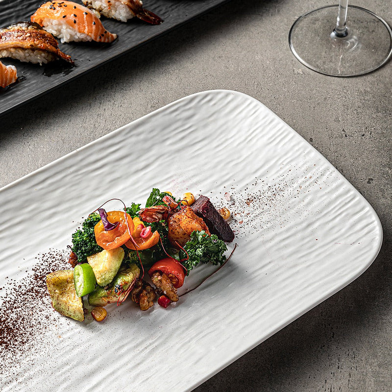 Spa Solutions Geschirr und Besteck Verona Sushi Teller 4er Set Weiss
