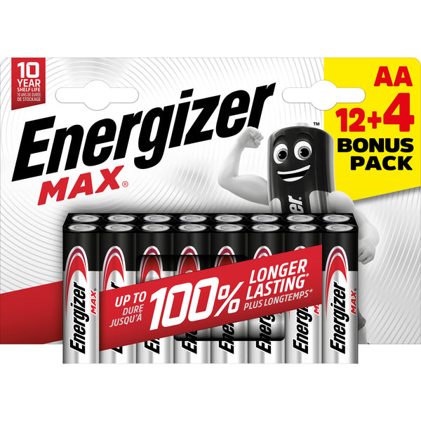Promo Energy Max AA 12 + 4 Promo AA max 12 + 4