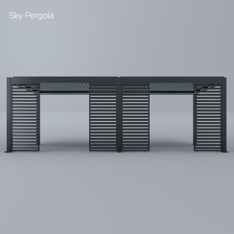 Solutions de spa ciel pergola skymax ultra en aluminium pergola LED 4m x 8m Montage motorisé 4M