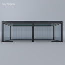 Spa Solutions Sky Pergola SkyMax Ultra Aluminium Pergola LED 4m x 8m motorisiert Wandmontage 4m