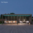 Spa Solutions Sky Pergola SkyMax Ultra Aluminium Pergola LED 4m x 8m motorisiert Wandmontage 4m