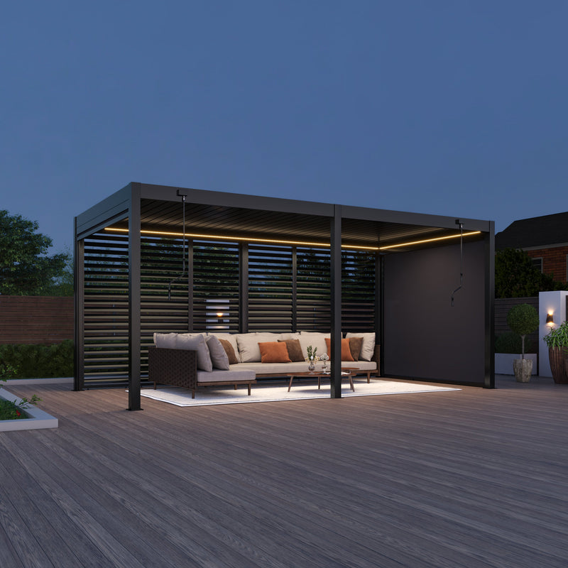 Spa Solutions Sky Pergola Skylite Eco Aluminium Pergola LED 3M x 6M