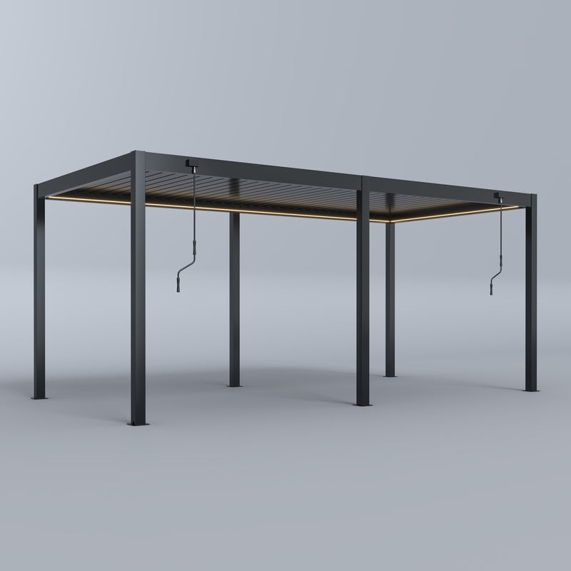 Spa Solutions Sky Pergola Skylite Eco Aluminium Pergola LED 3M x 6M