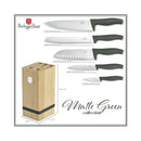 Berlinger Haus Küchenbarf Haus 6-piece knife set with knife block matt green collection