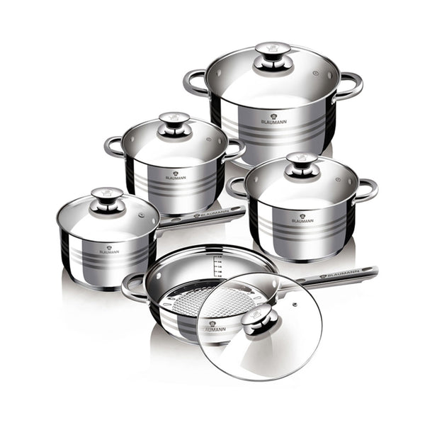 Blaumann Topfset 10-teiliges Edelstahl Gourmet Line